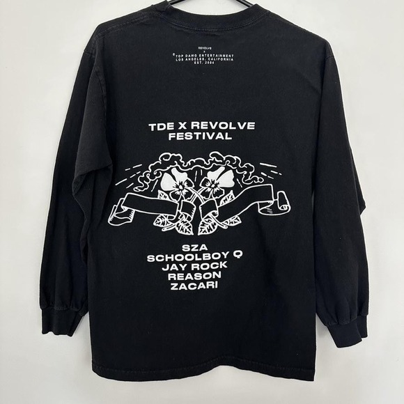 Top Dawg Entertainment Other - TDE Revolve Festival Shirt Mens Medium Black Long Sleeve Top Dawg SZA Jay Rock